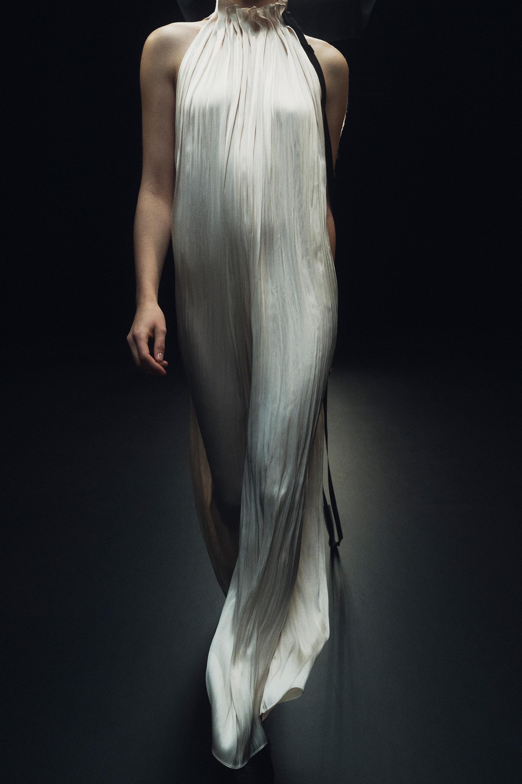 SATIN EFFECT BOW JUMPSUIT ZW COLLECTION
